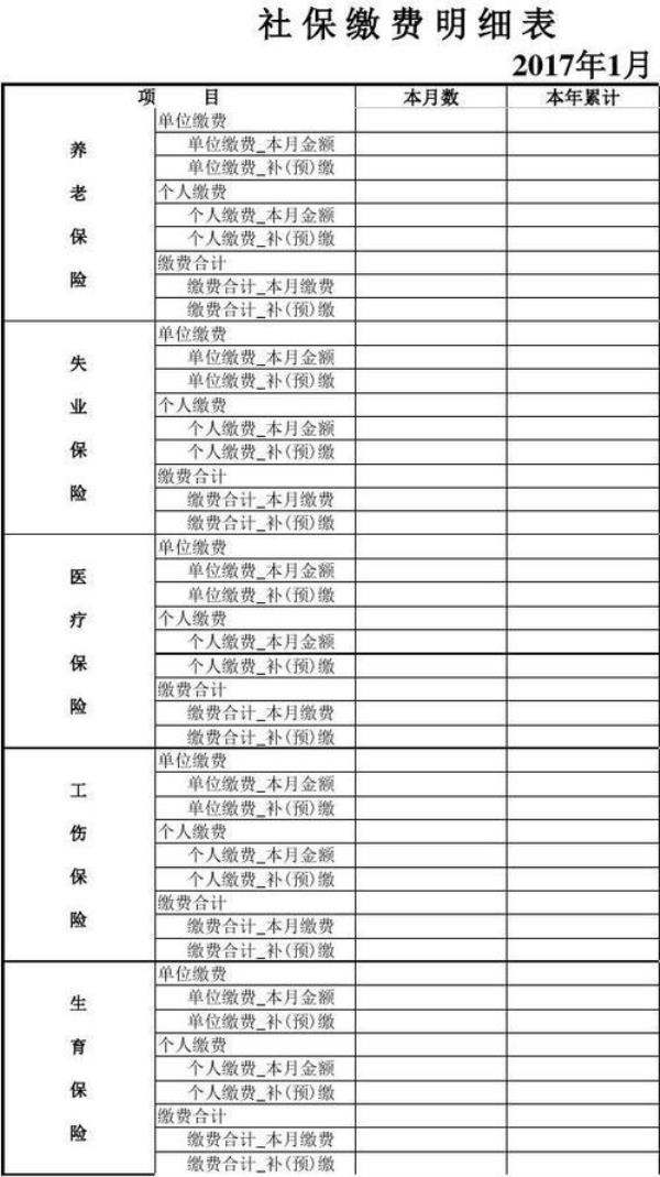 财务社保明细表怎样汇总