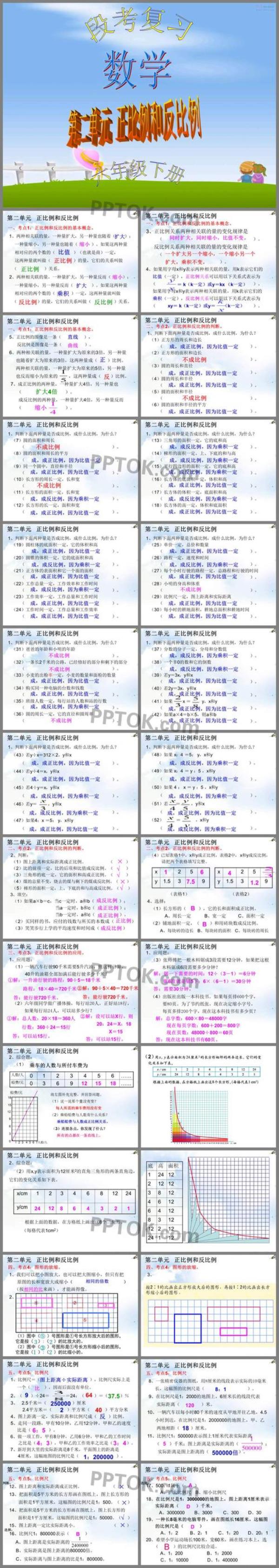 六年级数学正比例口诀