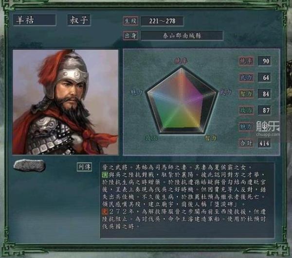 三国志11羊祜登场时间