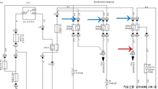 荣威550风扇继电器控制原理