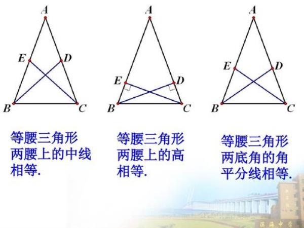 等腰三角形中心点的性质