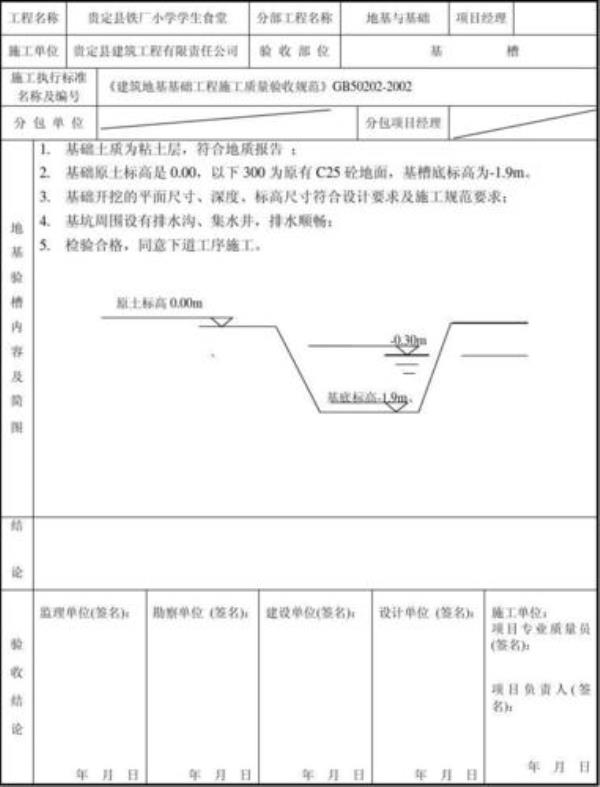 地基验槽标高怎么算