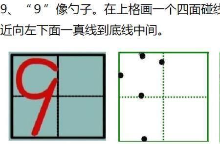 决定的田字格写法