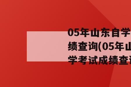 山东自考怎么查所有成绩