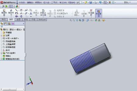 solidworks如何将光孔改成螺纹孔