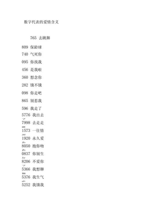 1020爱情数字代表什么意思