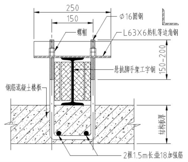 悬挑式脚手架u型锚固螺栓要求