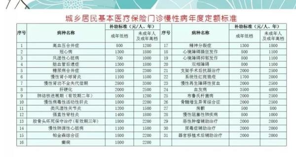 广东城乡居民医疗保险报销标准