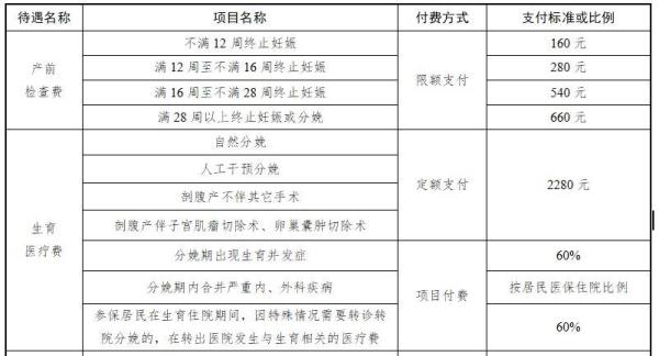 生育险报销标准2022天津