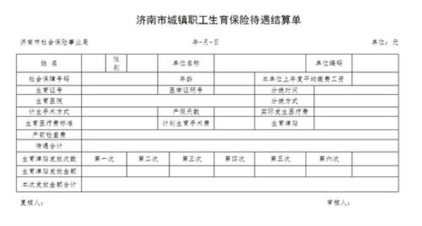 男方生育险报销标准2020