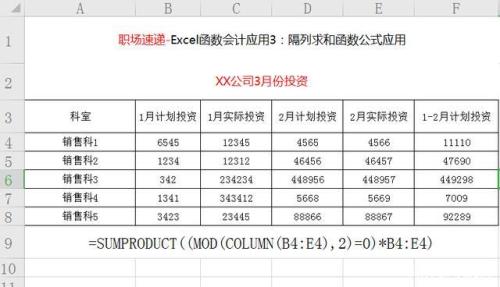 EXCEL乘法函数公式