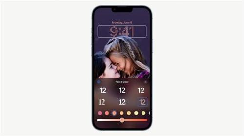 苹果更新ios16锁屏时间字体变大