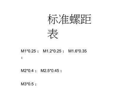 m5底径及螺距