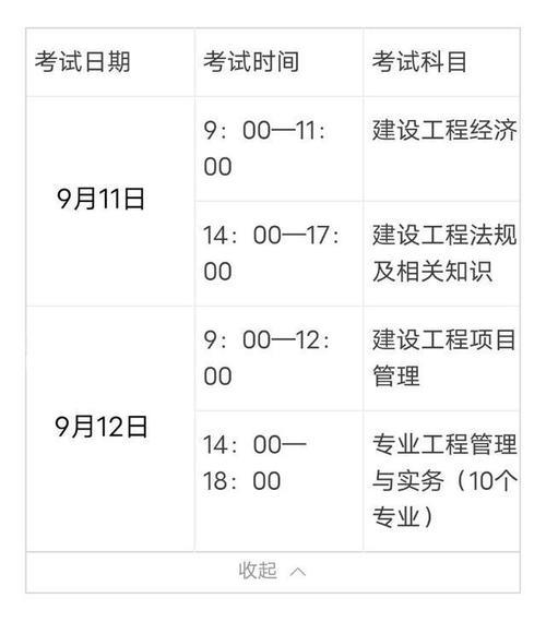 历年河北省一建考试时间