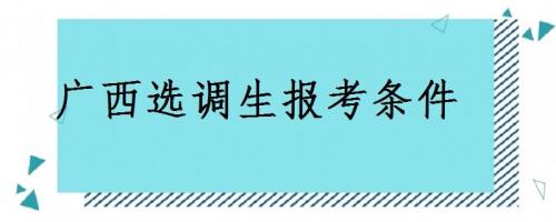 海南省选调生报考条件