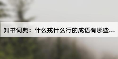 戎可以组什么成语