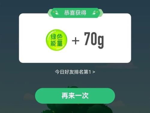 蚂蚁森林84克能量消费多少