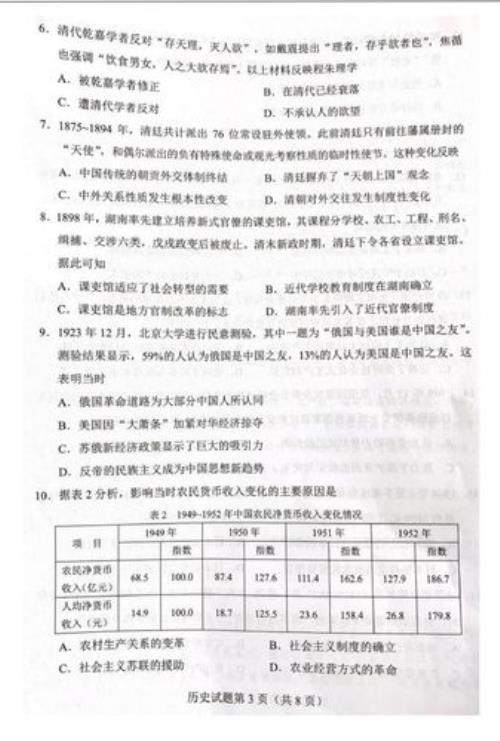 2021年湖南高考历史参考人数