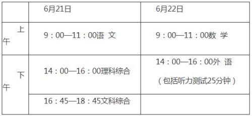 2021年中考放假安排