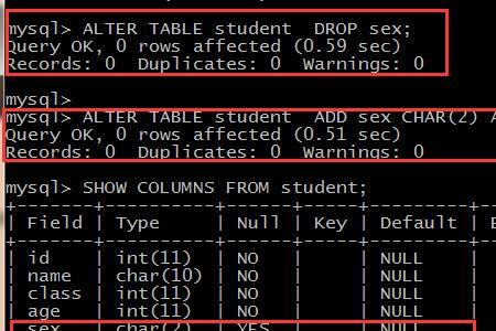 在MySQL中alter命令属于什么