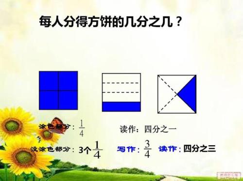 三年级数学分数1的意思