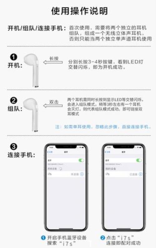 无线耳机使用方法