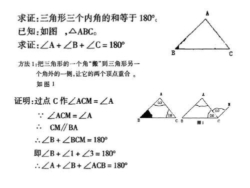 三角形的内角和等于多少