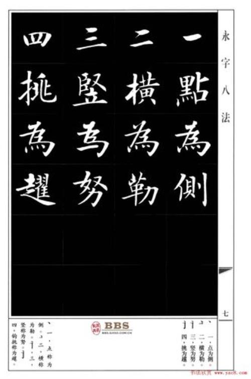 楷书万能公式八个字