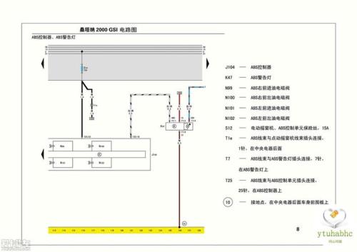 大众电路图什么颜色是电源线