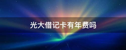 借记卡年费是多少