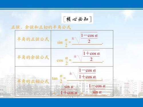 正切的半角推导公式谢谢大神