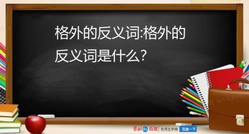 格外的意思是什么