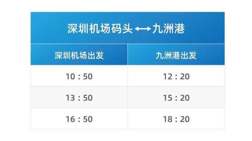 珠海坐船去深圳蛇口发船时间